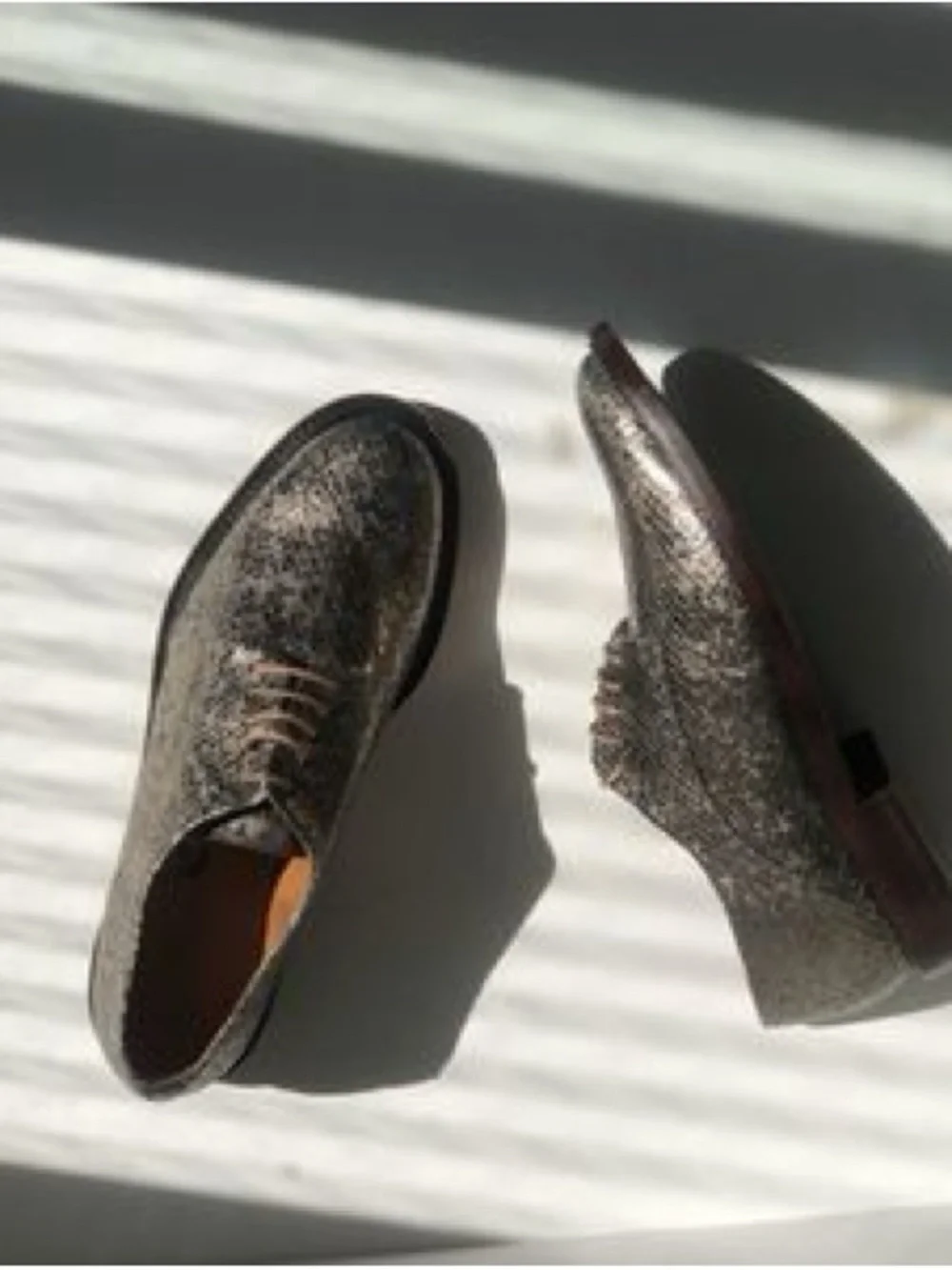 Robert clergerie Rosie gunmetal derby metallic size 38.5